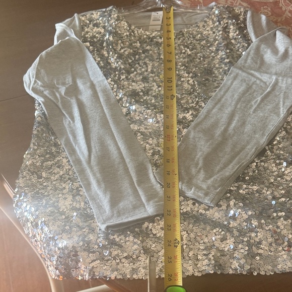 Talbots Silver Sequin Top - Picture 11 of 12